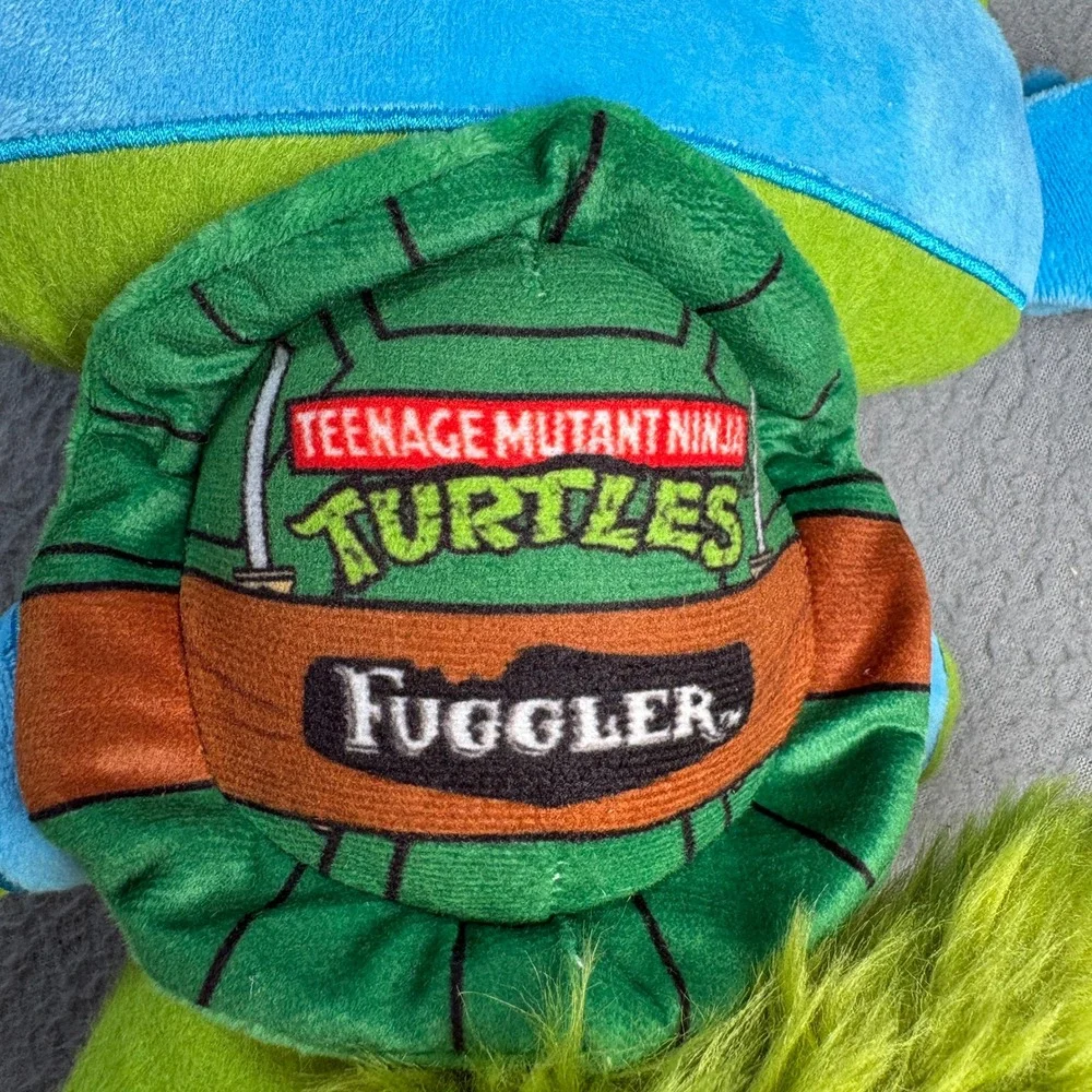 Fuggler TMNT Leonardo Plush Green Blue Ninja Turtles Funny Ugly Monster 9 inch